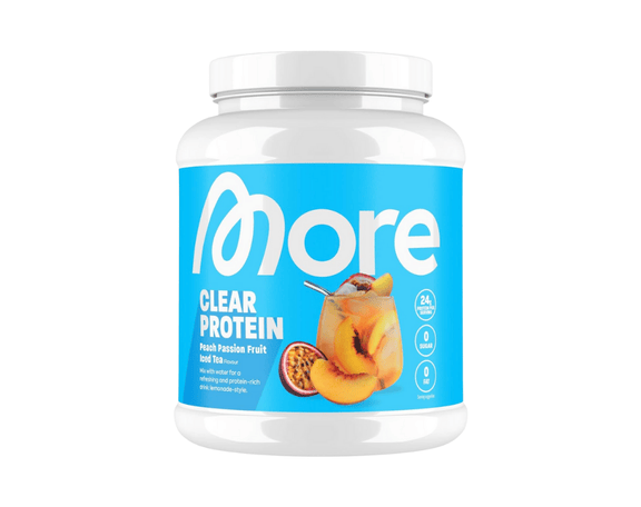 More Nutrition clear Protein mit peach passionfruit Geschmack und 600 gramm inhalt