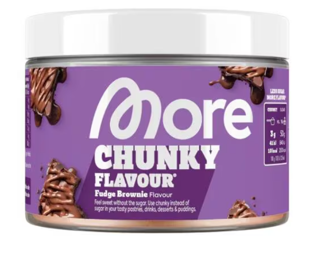 Produktbild von More Nutrition Chunky Flavour Geschmackspulver mit der Geschmacksrichtung Fudge Brownie