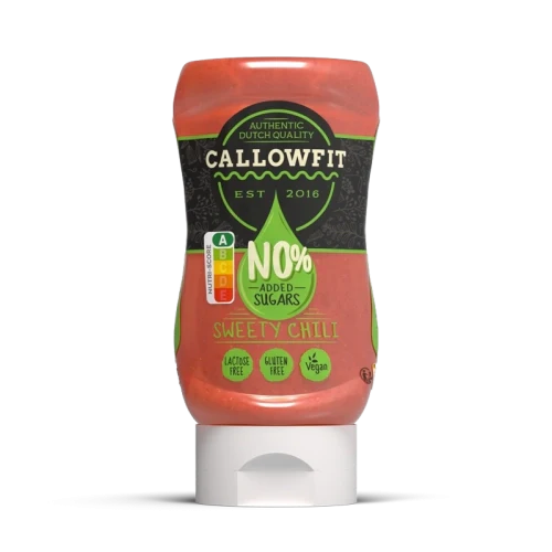 Produktbild von der kalorienarme sauce mit von callowfit mit der Geschmacksrichtung sweet chilly