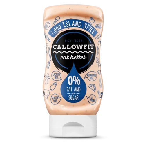 Produktbild von der kalorienarme sauce mit von callowfit mit der Geschmacksrichtung 1000 islandstyle