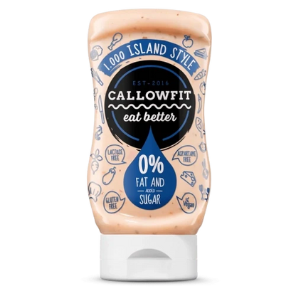 Produktbild von der kalorienarme sauce mit von callowfit mit der Geschmacksrichtung 1000 islandstyle