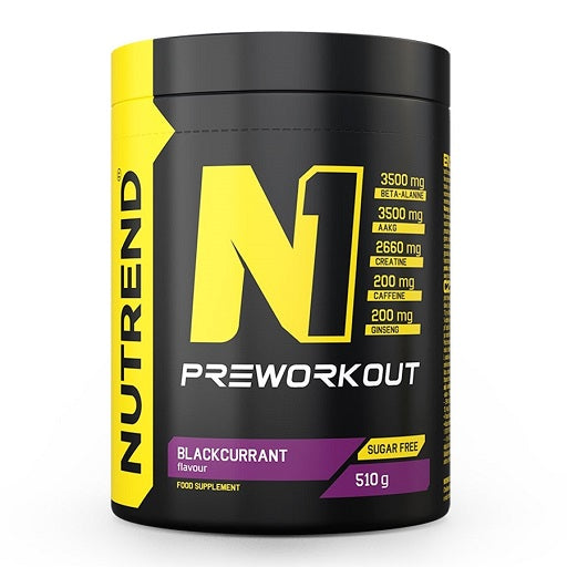 Produktbild von Nutrend N1 Preworkout 510g Blackcurrant