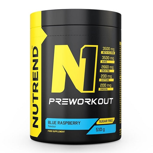 Produktbild von Nutrend N1 Preworkout 510g Blue Raspberry