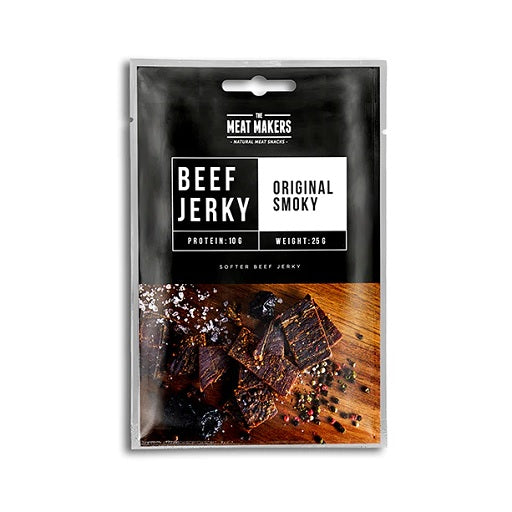 The MeatMakers Beef Jerky Original SnackPack 15x25g Teriaki