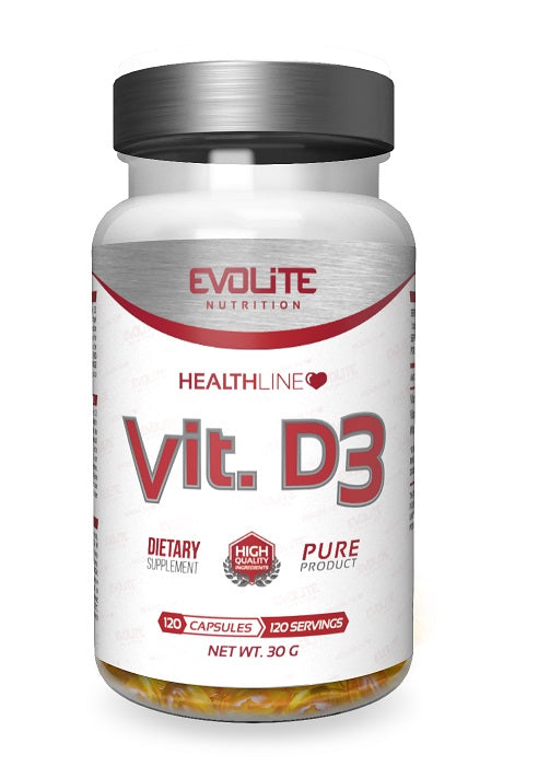 Produktbild von Evolite Nutrition - Vitamin D3 2000 IU (120 Kaps.)