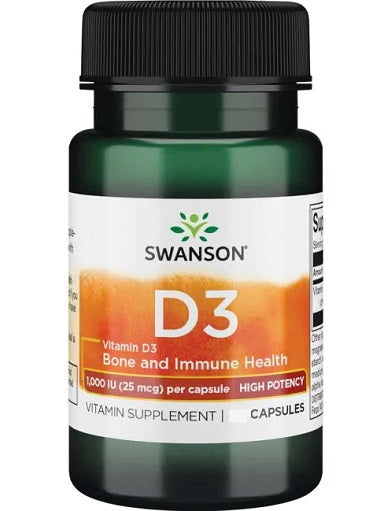Produktbild von Swanson Vitamin D3 - 1000 IU - 30 Kapseln