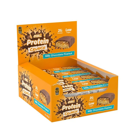 Produktbild von Applied Nutrition Protein Crunch Bar 12 x 62g Milk Chocolate Caramel
