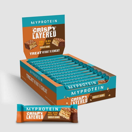 Produktbild von MyProein Crispy Layered Bar 12x58g Chocolate Caramel