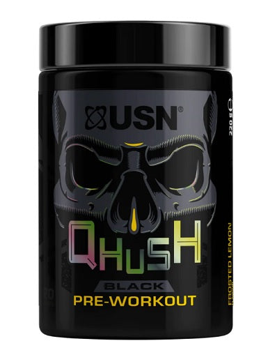 Produktbild von USN QHUSH Black Pre-Workout 220g (20 Serv.) Blue Raspberry