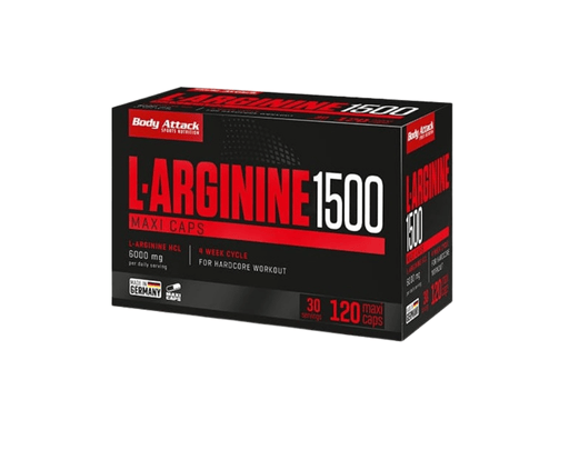 Body Attack L-Arginin 1500 mit 120 Kapseln Inhalt