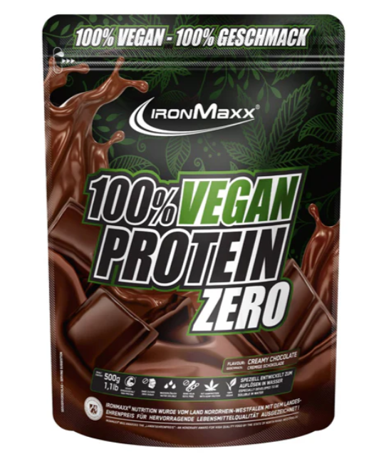 Produktbild von IronMaxx 100% Vegan Protein Zero 500g Chocolate-Banana