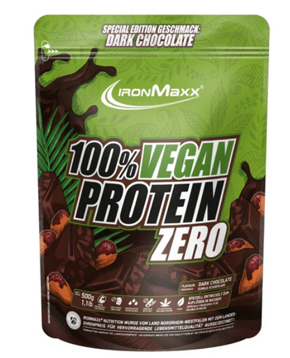 Produktbild von IronMaxx 100% Vegan Protein Zero 500g Creamy Chocolate
