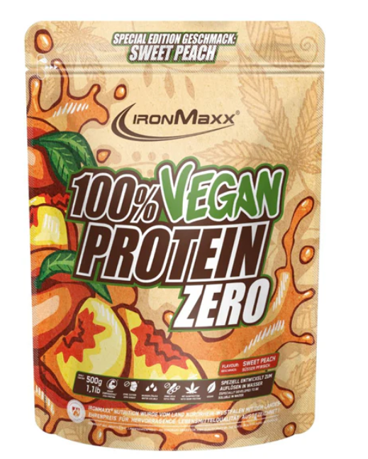 Produktbild von IronMaxx 100% Vegan Protein Zero 500g Mixed Berries