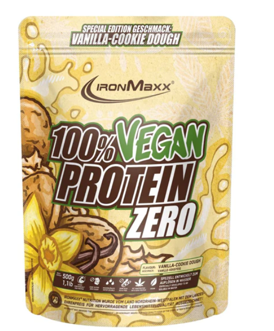 Produktbild von IronMaxx 100% Vegan Protein Zero 500g Sunny Banana