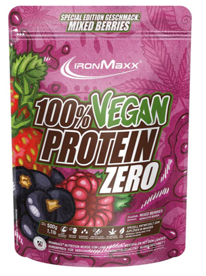 Produktbild von IronMaxx 100% Vegan Protein Zero 500g Dark Chocolate Coconut