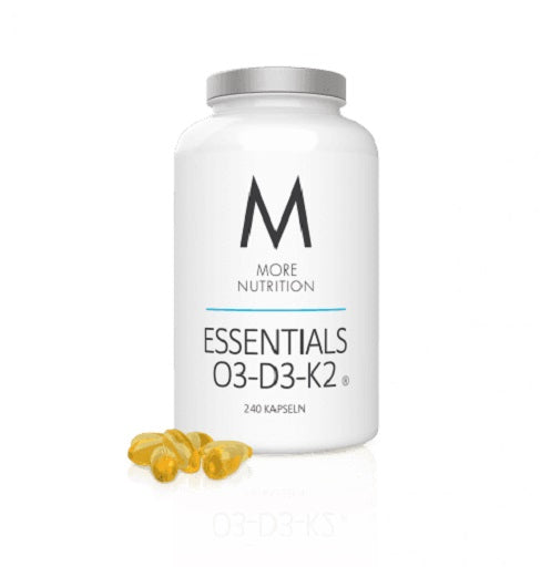 Produktbild von More Nutrition Essentials O3-D3-K2 mit 240 Kapseln Inhalt