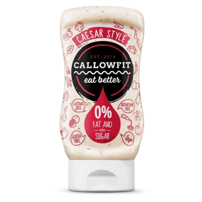 Produktbild von der kalorienarme sauce mit von callowfit mit der Geschmacksrichtung ceaser style