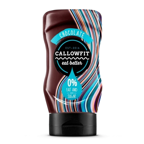 Produktbild von der kalorienarme sauce mit von callowfit mit der Geschmacksrichtung schokolade