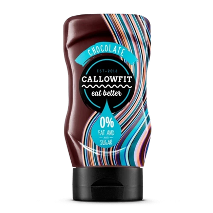 Produktbild von der kalorienarme sauce mit von callowfit mit der Geschmacksrichtung schokolade