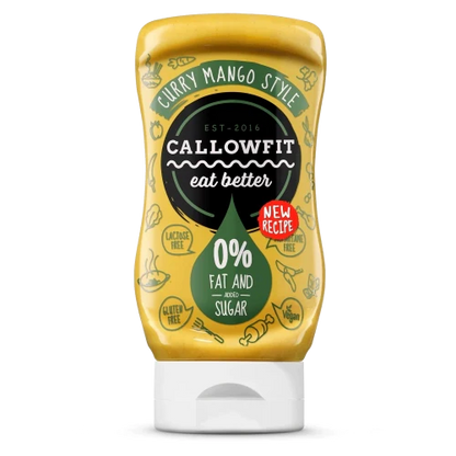 Produktbild von der kalorienarme sauce mit von callowfit mit der Geschmacksrichtung curry mango