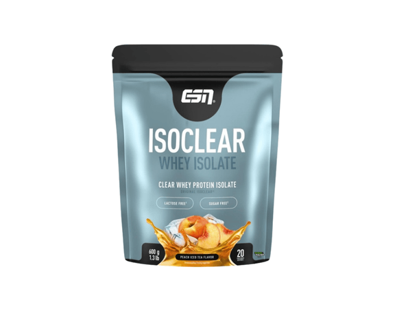 esn isoclear whey isolate geschmacksrichtung pfirsich ice tee 600 gramm inhalt