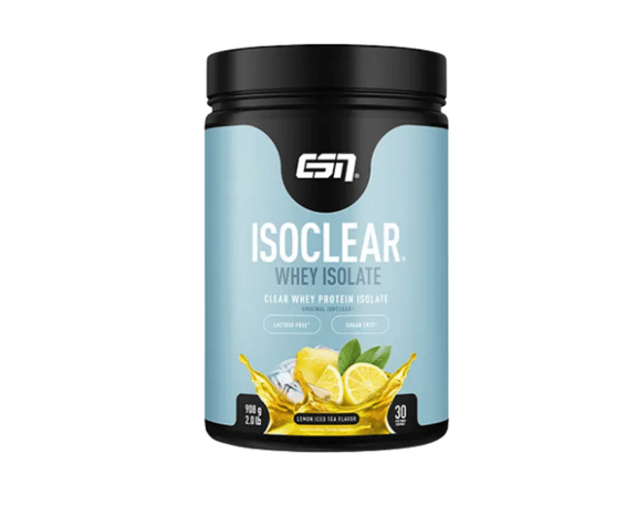 esn isoclear whey isolate geschmacksrichtung zitrone ice tee 908 gramm inhalt