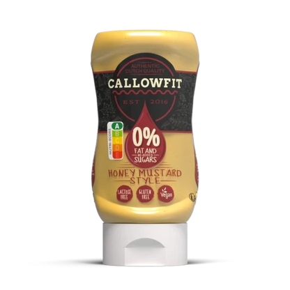Produktbild von der kalorienarme sauce mit von callowfit mit der Geschmacksrichtung honey mustard