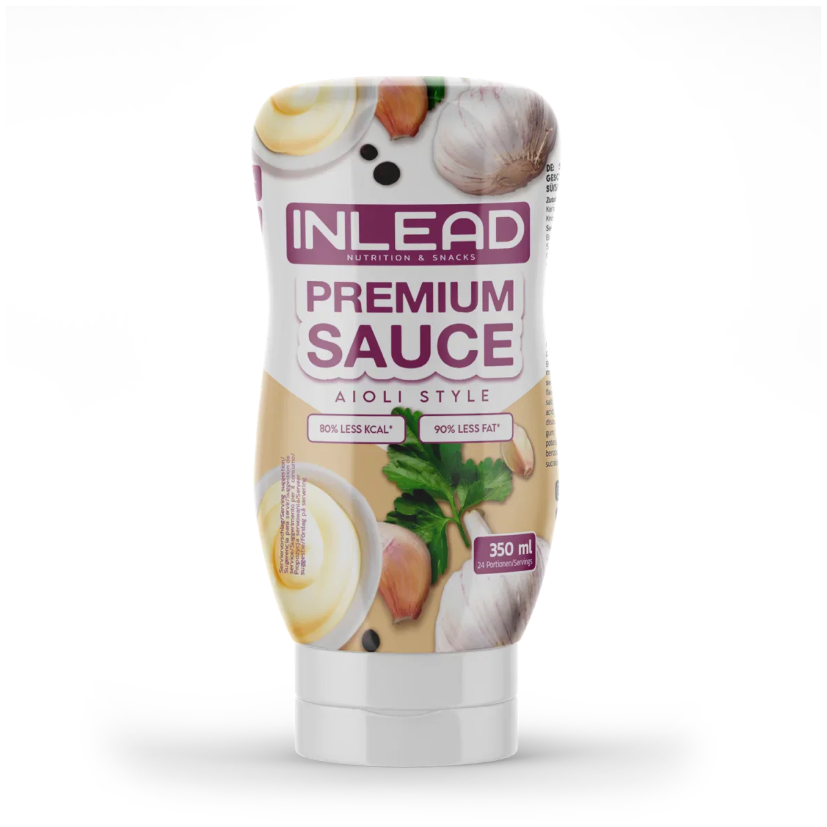 Produktbild der kolrienarmen sauce von inlead - Die Premium sauce mit 350ml Inhalt und der Geschmacksrichtung aioli