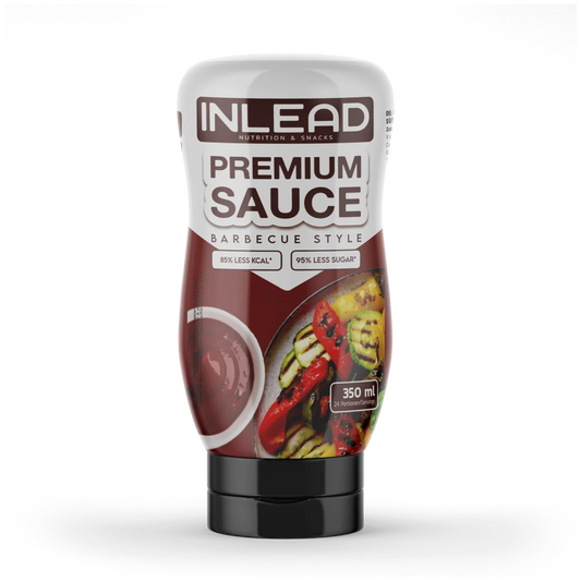 Produktbild der kolrienarmen sauce von inlead - Die Premium sauce mit 350ml Inhalt und der Geschmacksrichtung babecue