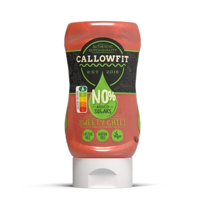 Produktbild von der kalorienarme sauce mit von callowfit mit der Geschmacksrichtung sweet chilly